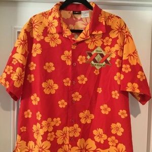 Dos Equis XX Cerveza Beer L Hawaiian Shirt Men's
